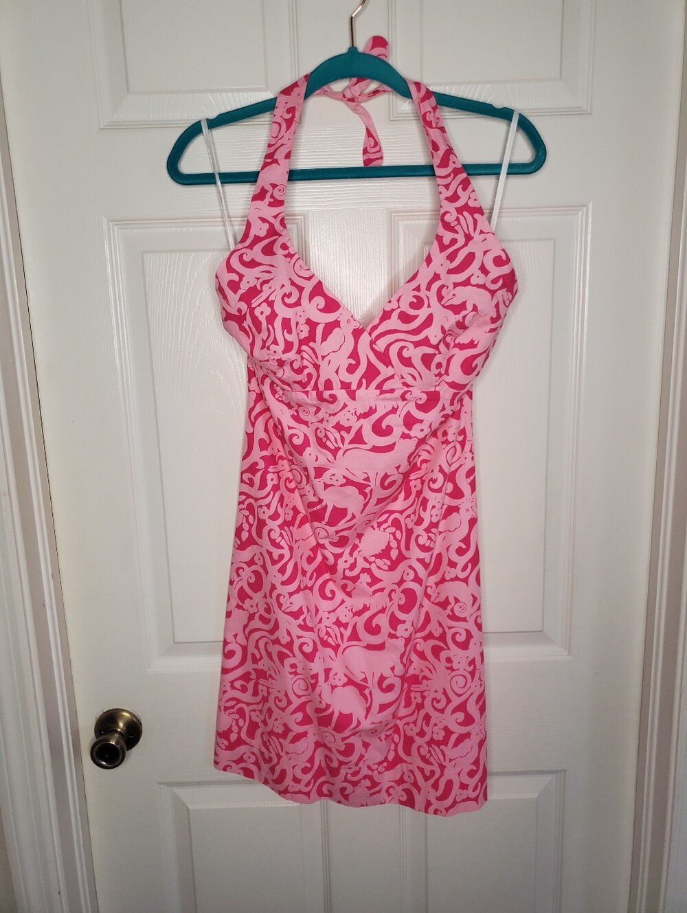 Lilly Pulitzer Candy Halter Dress Jungle Animal Print 8